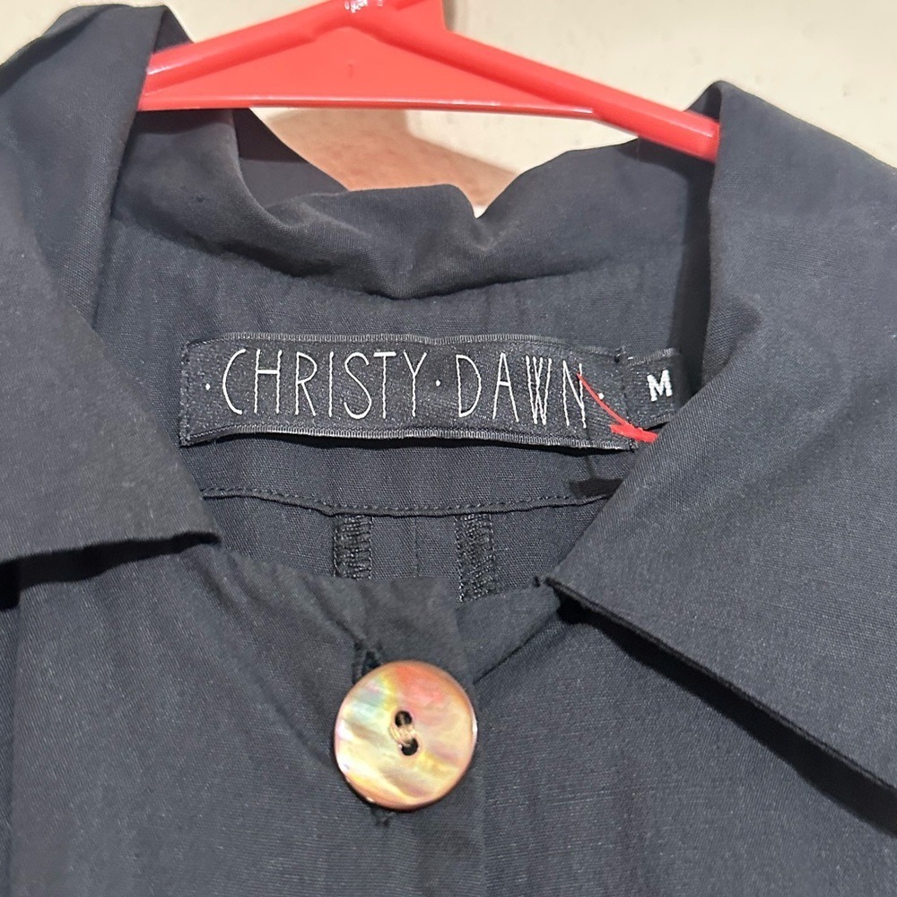 Christy Dawn The Phoebe Jumper Noir Linen Black Size Medium - Picture 7 of 7